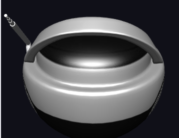 The Khronos BoomBox glTF sample rendered with its own texture